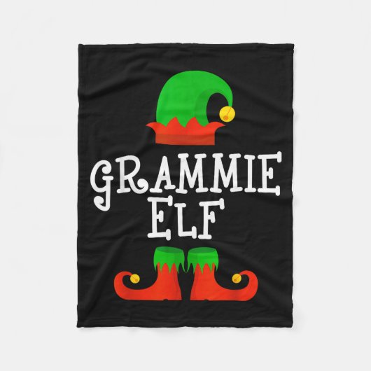 Family I'm The Grammie Elf Christmas Matching Paja Fleece Deken (Voorkant)
