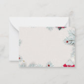 Family in the Snow Letter – Christmas Greeting  Notitiekaartje (Achterkant)