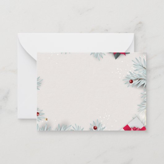 Family in the Snow Letter – Christmas Greeting Notitiekaartje (Achterkant)