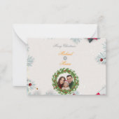 Family in the Snow Letter – Christmas Greeting  Notitiekaartje (Voorkant)