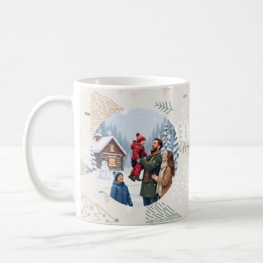 Family in the Snow Mug – Cozy Christmas Gift for L Koffiemok (Links)