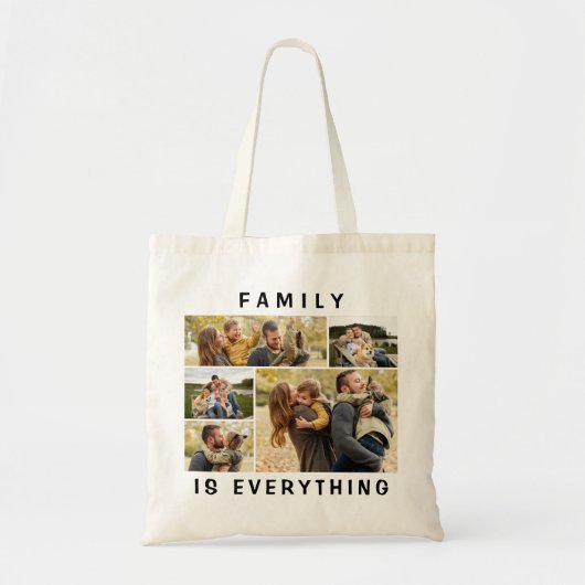 Family is Everything 5 Photo Family Tote Bag (Voorkant)