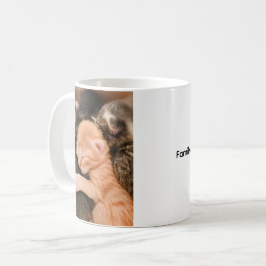 Family Is Everything, Kitten Coffee Mug Koffiemok (Voorkant links)