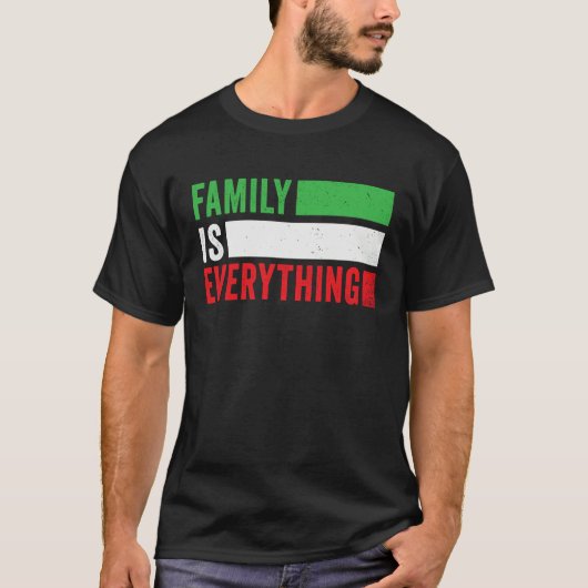 Family is Everything Proud Italian Pride Heart Ita T-shirt (Voorkant)