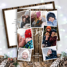 FAMILY JOY | Sneeuw en  hout 7 Foto-collage
