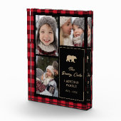 Family Keepsake Script Typografie Buffalo Plaid Fotoblokken (Rechts)