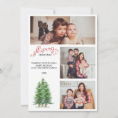 Family Kerstmis 3 Photo Collage Holiday Card Kaart (Voorkant)