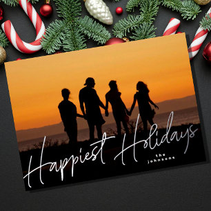 Family Kerstzilver Foto Folie Feestdagenkaart