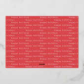 Family Kerstzilver Foto Folie Feestdagenkaart (Achterkant)