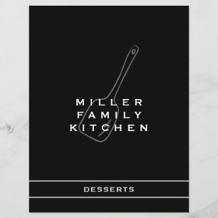 Family Kitchen Dessert Divider Zwart-wit