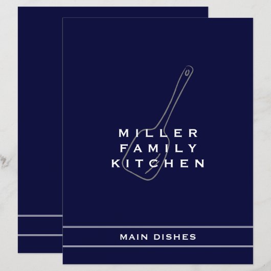 Family Kitchen Main Dish Divider | Zeemacht en wit (Voorkant / Achterkant)