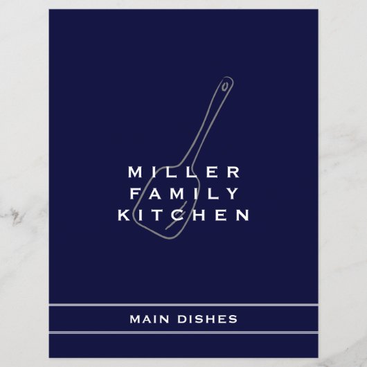 Family Kitchen Main Dish Divider | Zeemacht en wit (Voorkant)