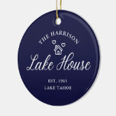 Family Lake House Coastal Custom Decor Keramisch Ornament (Links)