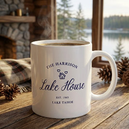 Family Lake House Coastal Custom Decor Koffiemok