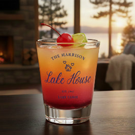 Family Lake House Coastal Custom Decor Shot Glas