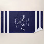Family Lake House Coastal Custom Decor Strandlaken (Voorkant)