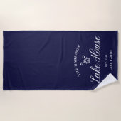 Family Lake House Coastal Custom Decor Strandlaken (Voorkant)