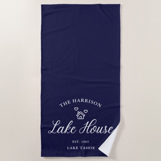 Family Lake House Coastal Custom Decor Strandlaken (Voorkant)