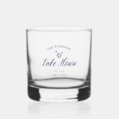 Family Lake House Coastal Custom Decor Whisky Glas (Voorkant)