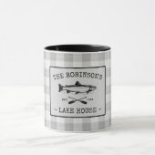 Family Lake House Fish Oars Rustic White Pset Mok (Midden)