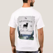 Family Lake House French Bulldog T-shirt (Achterkant)