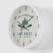 Family Lake House Modern Rustic Boat Oar Pine Tree (Hoek)