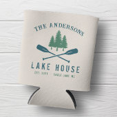 Family Lake House Modern Rustic Boat Oar Pine Tree Blikjeskoeler
