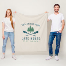 Family Lake House Modern Rustic Boat Oar Pine Tree