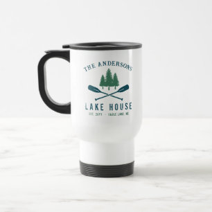 Family Lake House Modern Rustic Boat Oar Pine Tree Reisbeker
