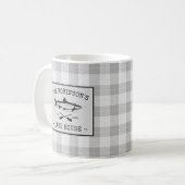 Family Lake House Oars Fish Rustic White Pset Koffiemok (Voorkant links)