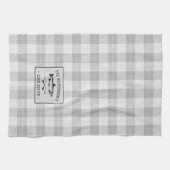 Family Lake House Oars Fish Rustic White Pset Theedoek (Horizontaal)