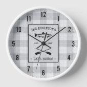 Family Lake House Oars Fish White Pset (Voorkant)