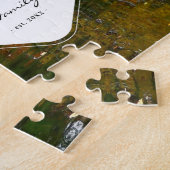 Family Lake House Photo Monogram Keepomwille Gift Legpuzzel (Zijkant)