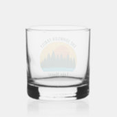 Family Lake House Sunset gepersonaliseerd Whisky Glas (Achterkant)