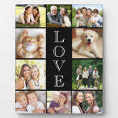 Family Love 10 Photo Collage Black Fotoplaat (Voorkant)