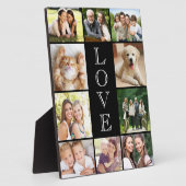Family Love 10 Photo Collage Black Fotoplaat (Zijkant)
