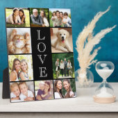 Family Love 10 Photo Collage Black Fotoplaat (Zijkant)