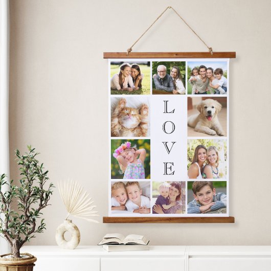 Family Love 10 Photo Collage Hangend Wandkleed
