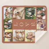 Family Love 10 Photo Terracotta Sherpa Deken (Voorkant (horizontaal))