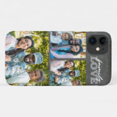 Family Love 3 Photo Collage Chalkboard Trendy Hoes (Achterkant (horizontaal))