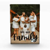 Family Love Black Script Custom Familienaam Foto (Voorkant)