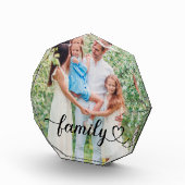 Family Love Black Script Custom Fotoblokken (Rechts)