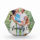 Family Love Black Script Custom Fotoblokken (Voorkant)