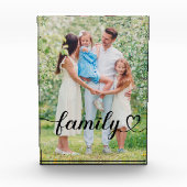 Family Love Black Script Custom Verticaal Fotoblokken (Voorkant)