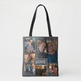 Family Love Custom Foto Handgeschreven Trendy Chal Tote Bag