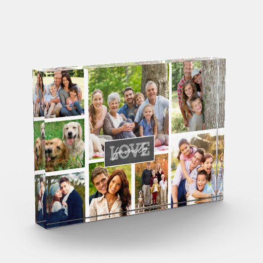 Family Love Custom Photo Collage Modern  Fotoblokken (Links)