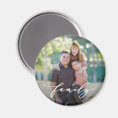 Family Love Editable Color Custom Photo Magnet (Voorkant / Achterkant)