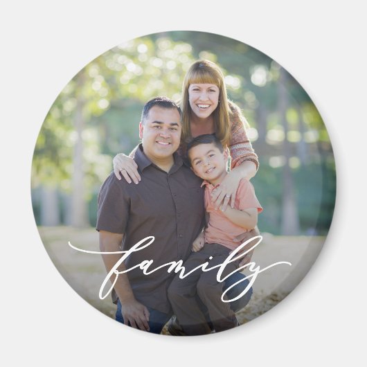 Family Love Editable Color Custom Photo Magnet (Voorkant)