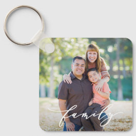 Family Love Editable Color Custom Photo Sleutelhan Sleutelhanger