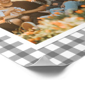 Family Love Gingham Collage Gepersonaliseerd Famil Poster (Hoek)